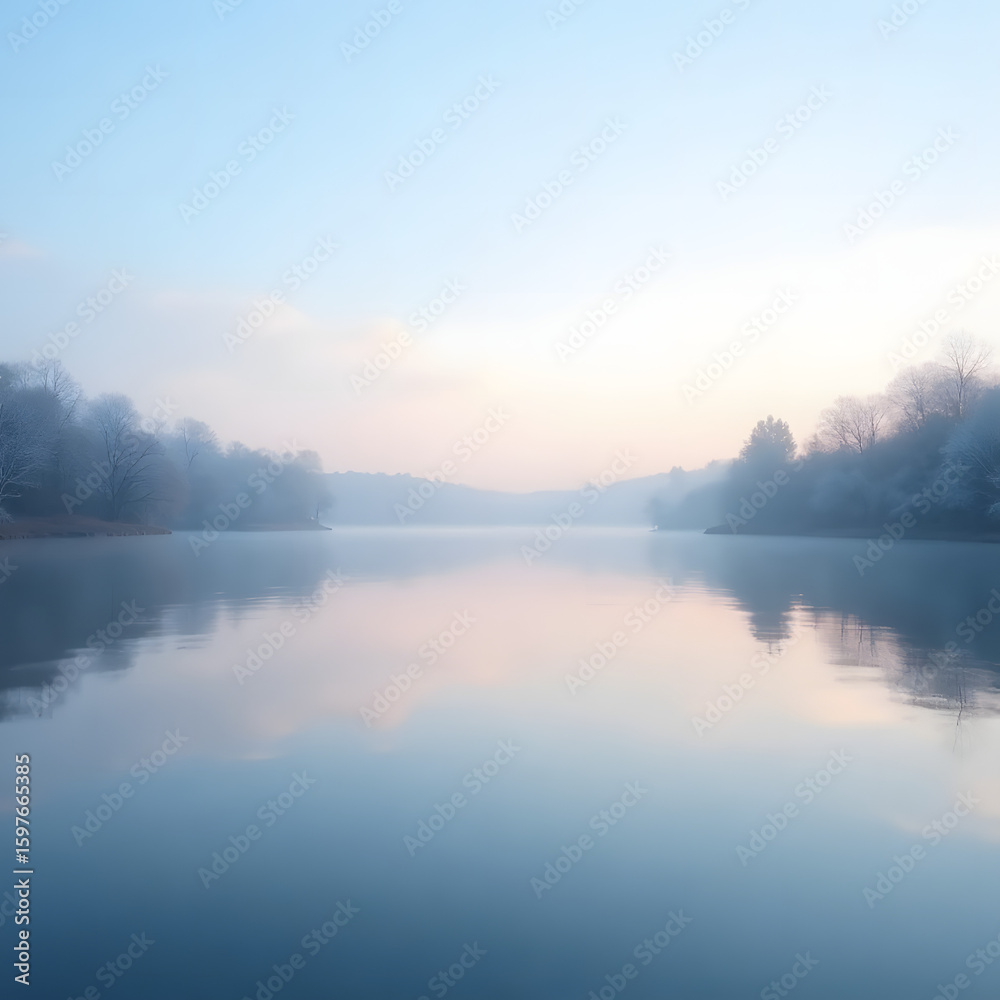Fototapeta premium morning on the lake