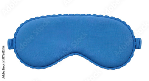 Blue sleep mask for comfortable rest isolated PNG with Transparent Background