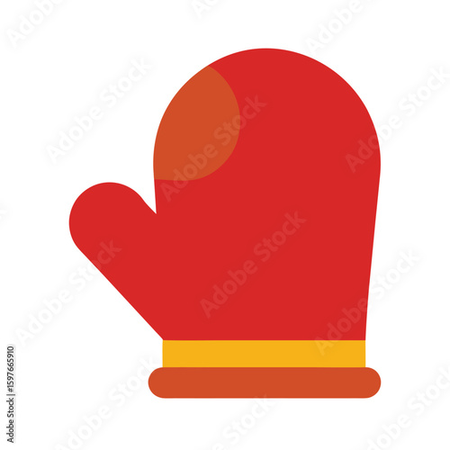 oven mitt on white background