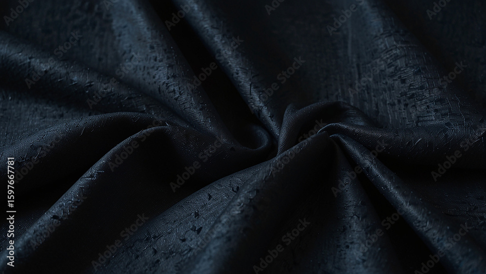 Fototapeta premium Dark blue fabric with subtle pattern and texture