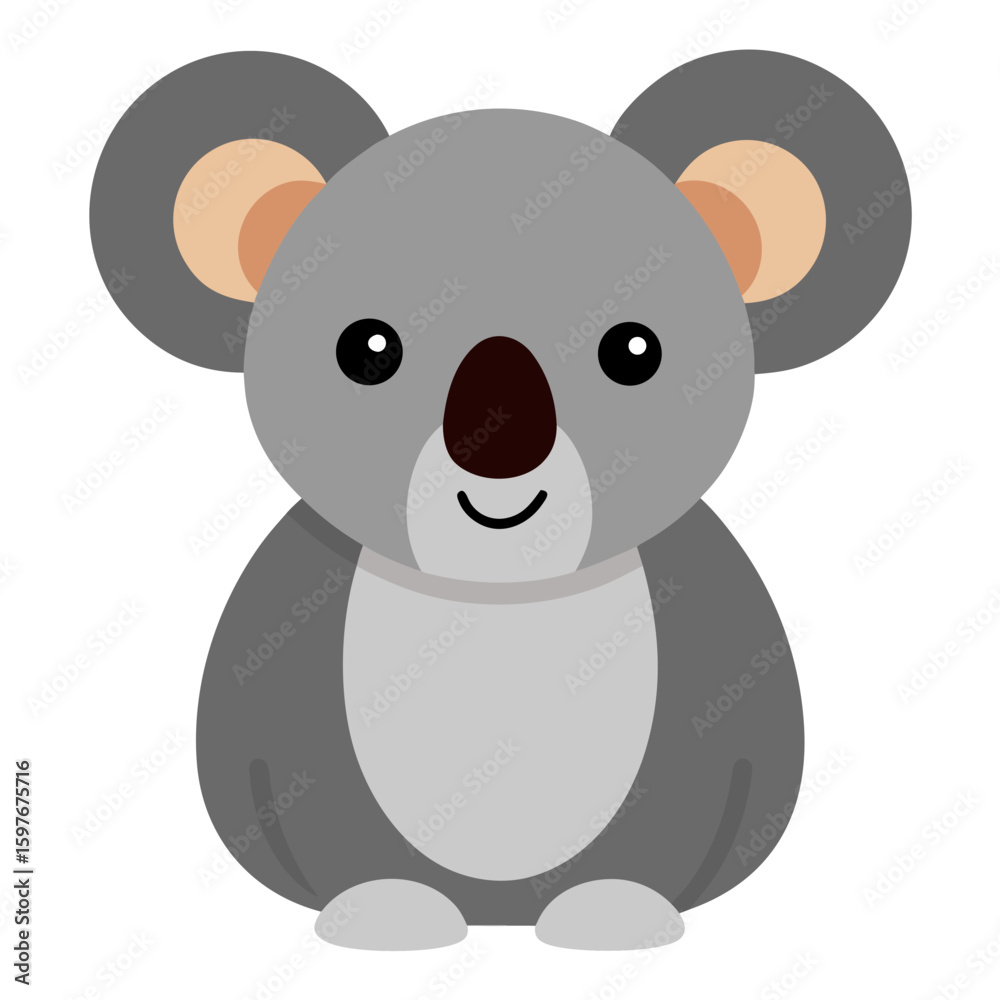 Fototapeta premium Koala animal vector illustration perfect for posters, icon, t-shirts, cards, wall art prints and ai design.