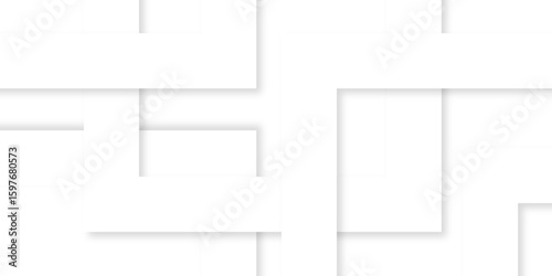 Abstract background with lines White background with square shapes layered in modern abstract pattern design Space design concept Suit for business, corporate, institution presentation.	