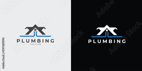 plumbing logo vector illustration design