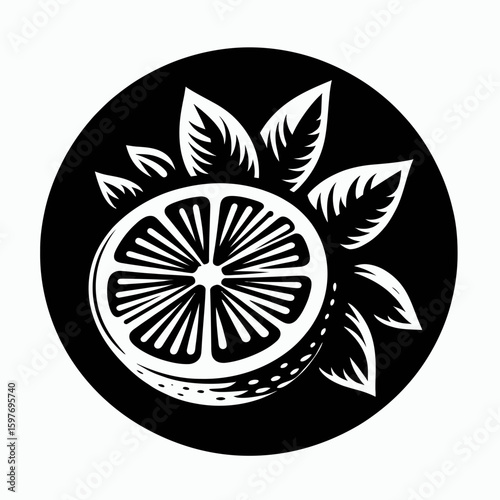 Lime. Cartoon Minimal Logo Clipart Silhouette Vector Line Art Illustration. Citrus fruit a round green acidic edible used in beverage and cooking flavor.