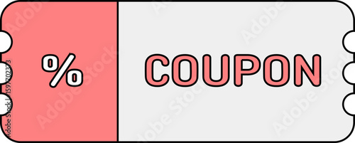 쇼핑 할인 쿠폰 라인드로잉 아이콘(shopping discount coupon line drawing icon)