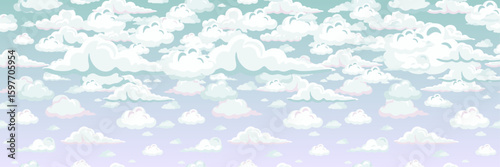 cloud on pastel blue background