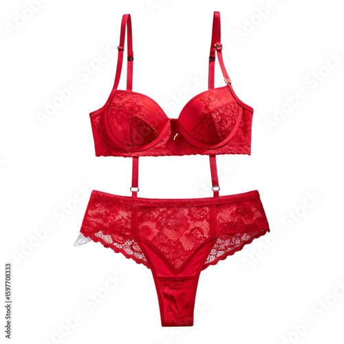Red Lace Lingerie Set Elegant and Comfortable Intimates