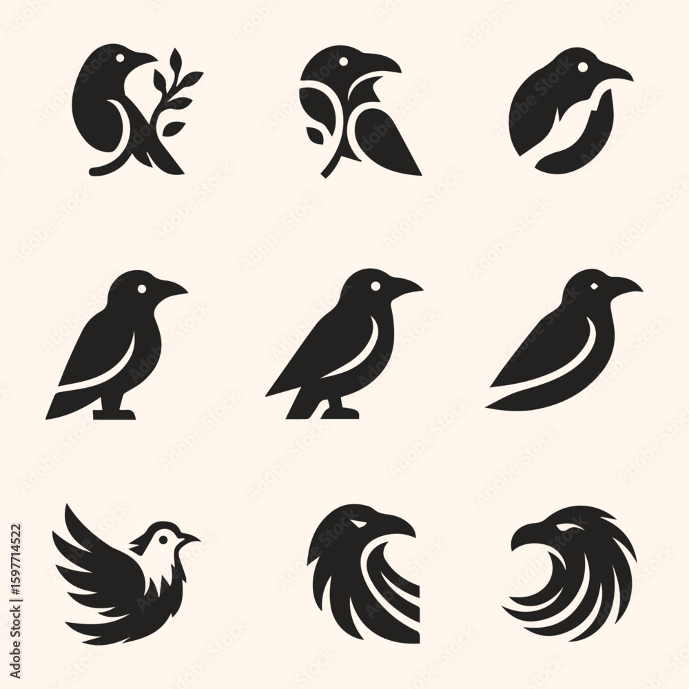 Fototapeta premium Minimal Bird Vector Illustration