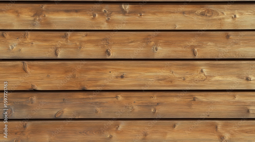 Obraz premium Close-up of warm-toned wooden planks, showing texture and natural wood grain detail