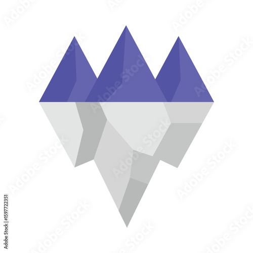Iceberg Flat Vector Icon Eps 10 Files