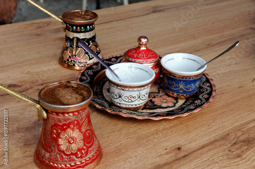 Kupferne Mocca Set