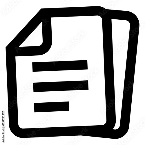 Icono documentos con lineas