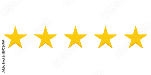 Five stars customer product rating review, customer review icon, Isolated badge for website or app