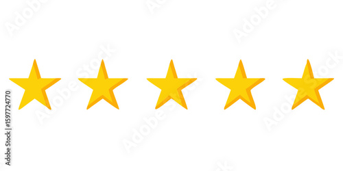 Five stars customer product rating review, customer review icon, Isolated badge for website or app