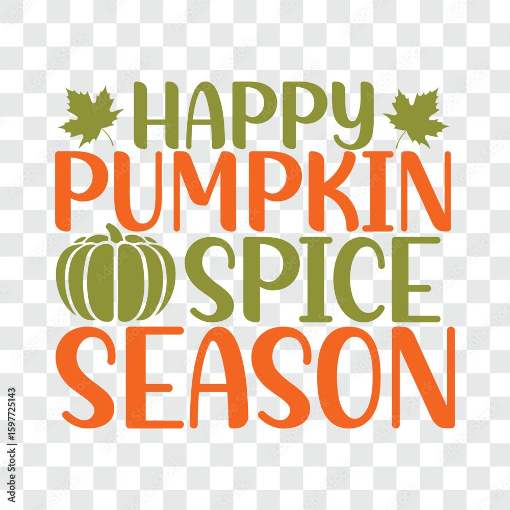 Naklejka premium happy pumpkin spice season svg design