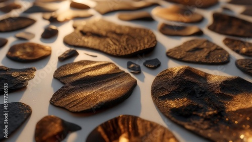 close up of a chocolate rock