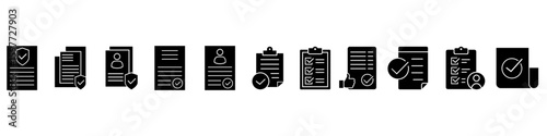 Checkmark icon vector set. confirm terms illustration sign collection. approve symbol. ok logo. approve mark.