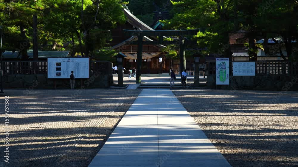 島根県出雲市の夏の出雲大社_固定とチルト