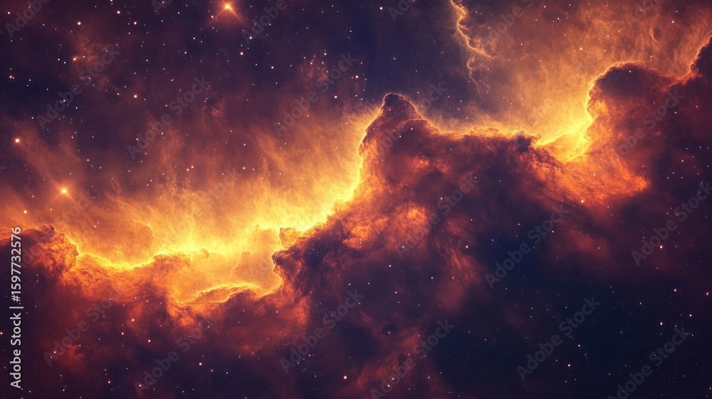 Fototapeta premium Nebula universe space cosmic.