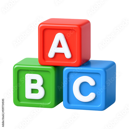 Colorful ABC blocks stacked playfully, perfect for educational fun and early learning