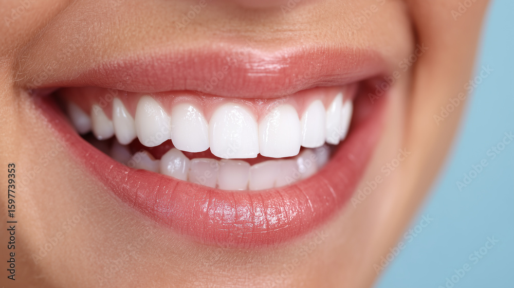 Obraz premium Happy Female Smile with Healthy Teeth