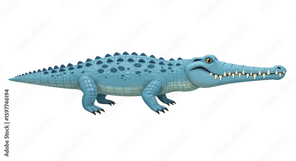 Fototapeta premium Isolated Cartoon Crocodile