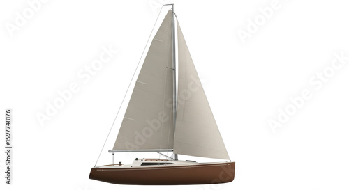 Cuadro en lienzo Isolated Sailboat