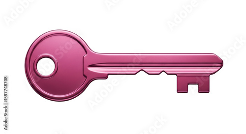 Isolated Pink Key