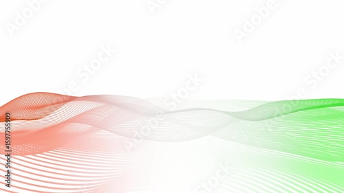 Abstract Flowing Indian Flag Colour of Orange White and Green  