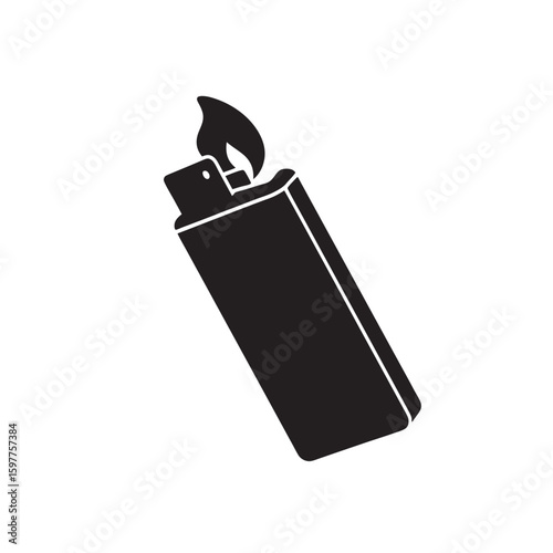 cool lighter with engraved design silhouette