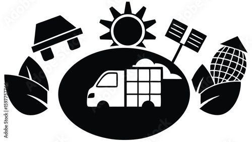 Vector Illustration of a Sustainable Future Concept with Animal and Environmental Elements