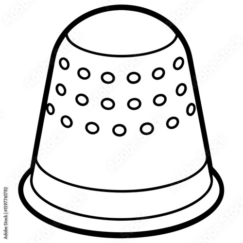 Thimble with circular perforations sewing needle