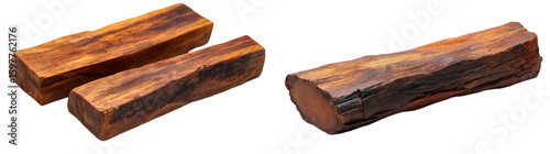 a piece of sandalwood isolated on a transparent background