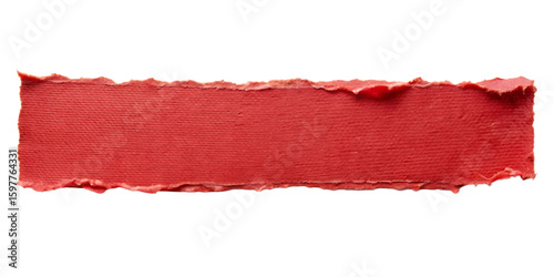 red tape on a white background a strip of torn red paper tape displaying a textured surface and uneven edges isolated on - white background png