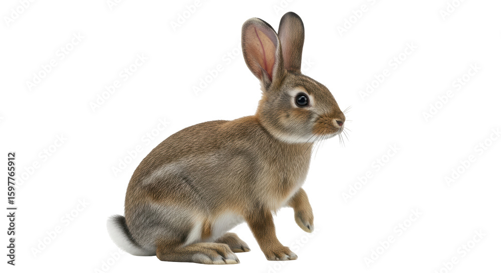 Obraz premium Isolated Brown Rabbit