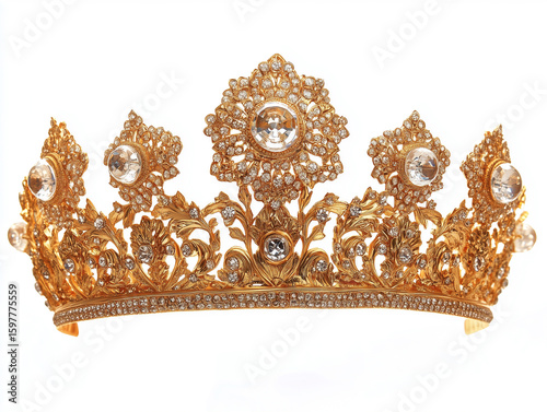 golden crown isolated on white