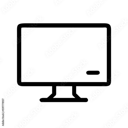 lcd monitor isolated on white