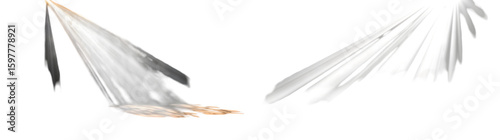 A beam of light symbolizes divine revelation of the First Commandment isolated on a transparent background