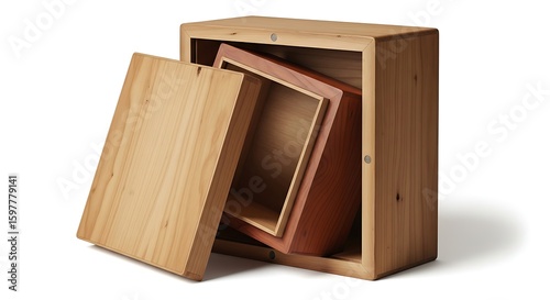 Wooden box storage container organizer woodcraft handmade carpentry design interior decor home goods furniture