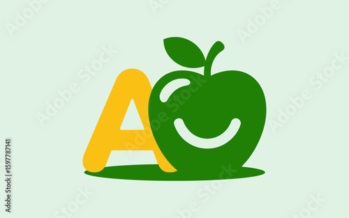 Design a minimalist logo with an apple to create visual appeal vector logo featuring a fruit emblem