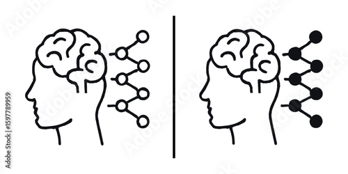 Brain Activity Connection: An illustrative image portrays a graphic representation of human brain activity, symbolizing cognitive processes, neural connections, and thought patterns.