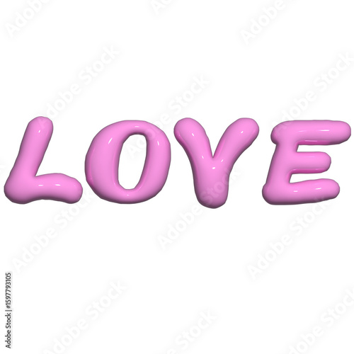 3D Balloon Word Love