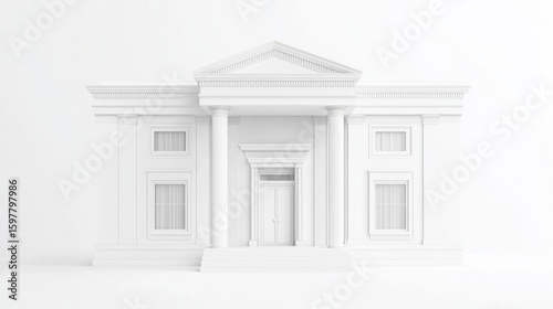 columns on white background