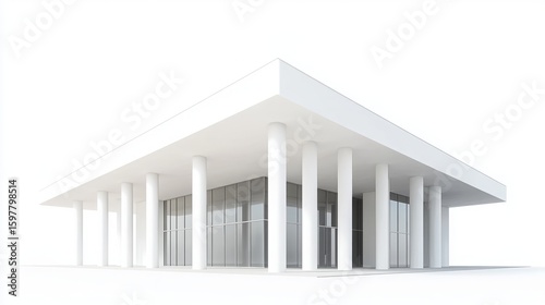 3d rendered illustration of a building