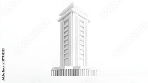 3d rendered illustration of a building