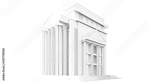 3d rendered illustration of a building