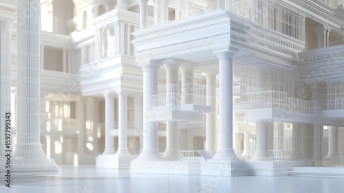 3d render of a corridor