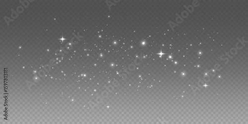 PNG Golden Light Effect, Transparent Sparkle Glow, Shiny Lens Flare with Bokeh Dust, Twinkling Star Particles and Radiant Magic Burst