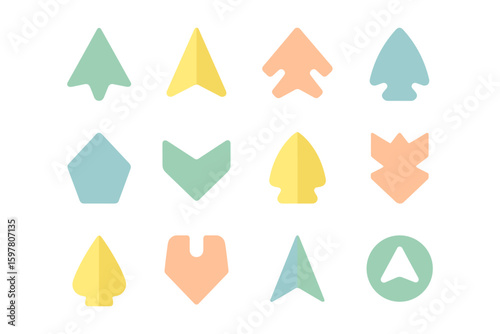 Free Download Abstract arrow icons vector illustration: modern flat design for web and app interfaces - GFXLoad