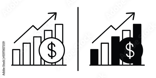 Financial Growth: An evocative graphic depicts the trajectory of financial prosperity, with bar graphs and a dollar symbol ascending, representing the positive trend of economic progress.